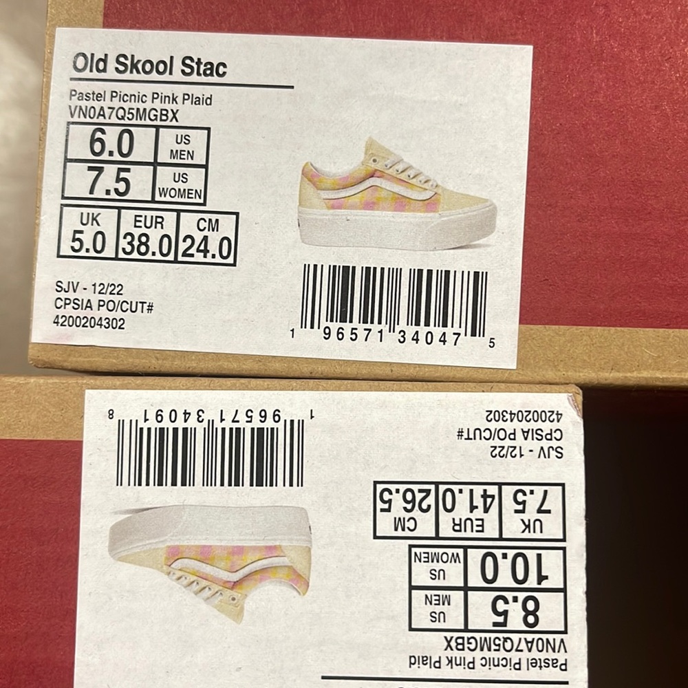 Vans WMNS Old Skool Stacked 
Pastel Picnic Pink Plaid
VN0A7Q5MGBX
Platforms - Picture 15 of 16